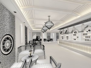 private club space design complete 01 Modello 3D