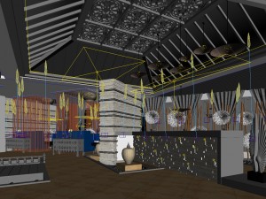 private club space design complete 01 Modello 3D