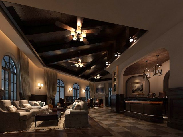 private club space design complete 02 3D-Modell .c4d .max .obj .3ds .fbx .stl .blend 