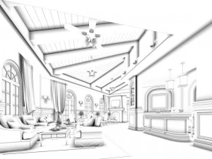 private club space design complete 02 3D Model