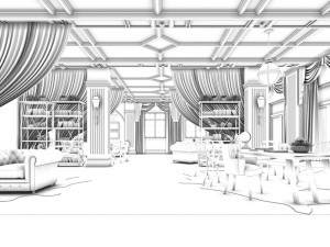 private club space design complete 03 Modelo 3D