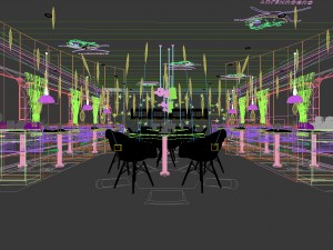 hotel restaurant teahouse cafe design 02 3D 모델