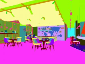 hotel restaurant teahouse cafe design 01 3D Model