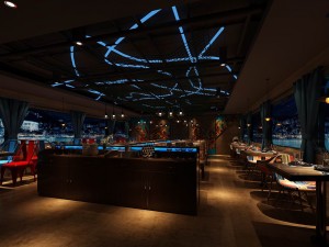 hotel restaurant teahouse cafe design 03 3D Model