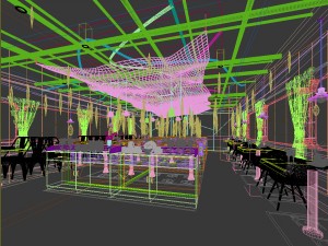 hotel restaurant teahouse cafe design 03 3D-Modell