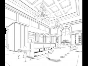 large hotel ballroom ktv party -03 3D Model