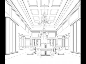 large hotel ballroom ktv party -03 3D Model