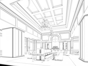 large hotel ballroom ktv party -03 3D Model