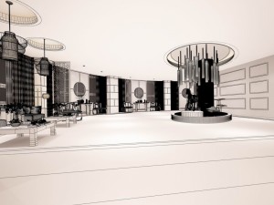 office meeting room reception hall design 3D 模型