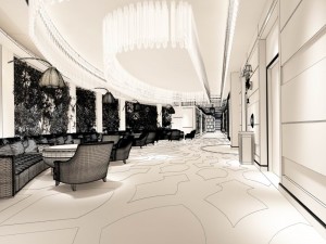 office meeting room reception hall design -01 Modelo 3D