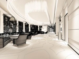office meeting room reception hall design -01 3D Model