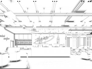 office meeting room reception hall design -02 3D Model