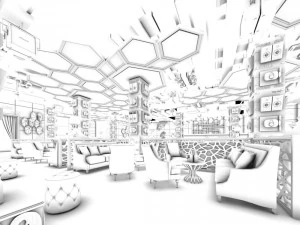party bar ktv sauna design complete 02 3D Model