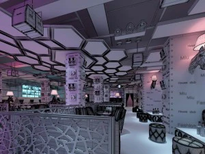 party bar ktv sauna design complete 02 3D Model