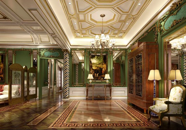 european-style living room design 29 Modelo 3D .c4d .max .obj .3ds .fbx .stl .blend