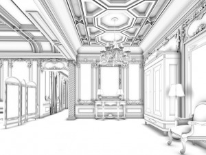 european-style living room design 29 Modelo 3D