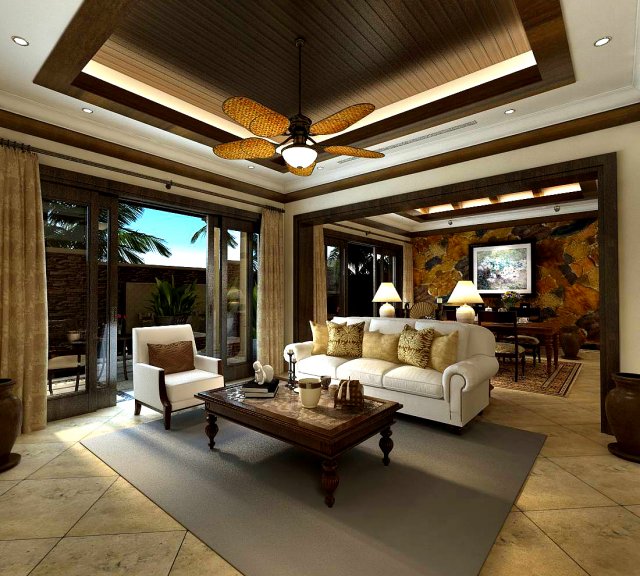 european-style living room design 30 Modello 3D .c4d .max .obj .3ds .fbx .stl .blend 