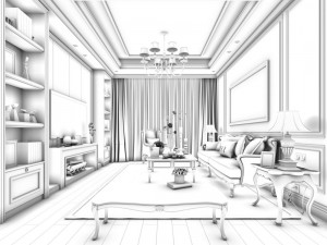 european-style living room design 31 Model 3D