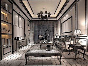 european-style living room design 31 Model 3D