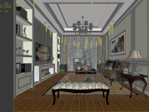european-style living room design 31 Model 3D