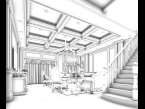 european-style living room design 32 Modelo 3D