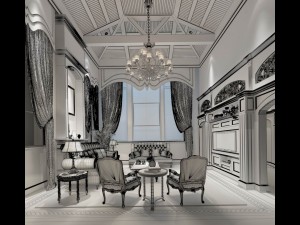 european-style living room design 33 3D Model