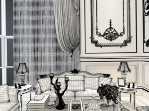 european-style living room design 36 3D Model
