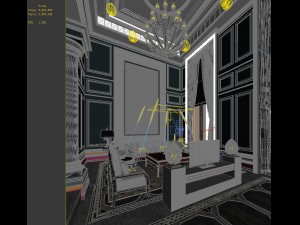 european-style living room design 37 Modello 3D