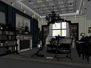 european-style living room design 38 3D Model