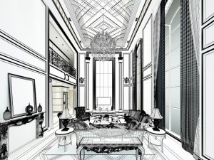 european-style living room design 39 Model 3D