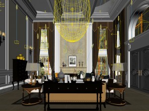 european-style living room design 40 3Dモデル