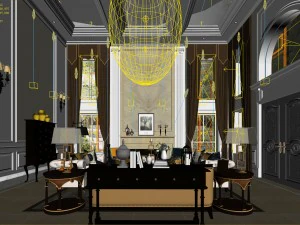 european-style living room design 40 3D Model