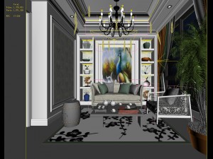 european-style living room design 42 Model 3D