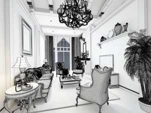 european-style living room design 43 3D मॉडल
