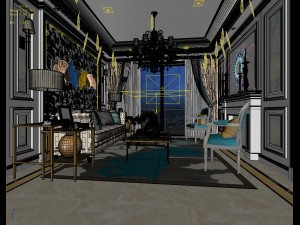 european-style living room design 45 3D 模型
