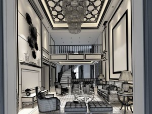european-style living room design 48 3D Model