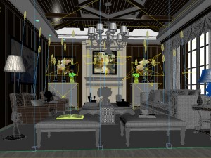 european-style living room design 49 Modello 3D