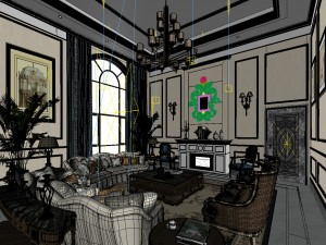 european-style living room design 50 3D Model