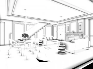 european-style living room design 51 3D Model