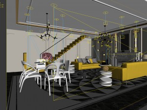 european-style living room design 51 3D Modell
