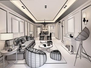 european-style living room design 53 Model 3D