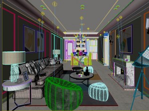european-style living room design 53 Model 3D
