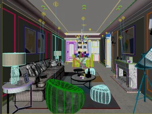european-style living room design 53 3D Model