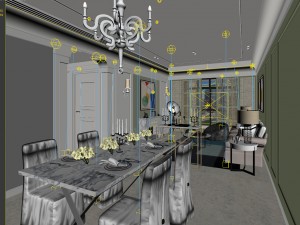 european-style living room design 53 Model 3D