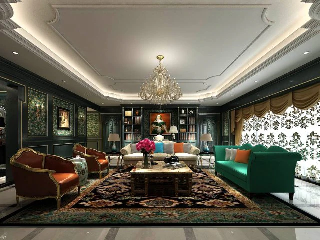 european-style living room design 54 3D Model .c4d .max .obj .3ds .fbx .stl .blend 
