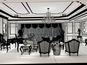 european-style living room design 54 3D Model