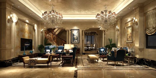 european-style living room design 56 3Dモデル .c4d .max .obj .3ds .fbx .stl .blend