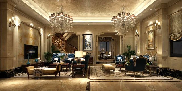 european-style living room design 56 3D Model .c4d .max .obj .3ds .fbx .stl .blend 