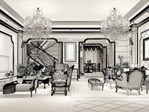 european-style living room design 56 3Dモデル