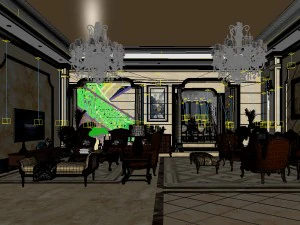 european-style living room design 56 3D Model